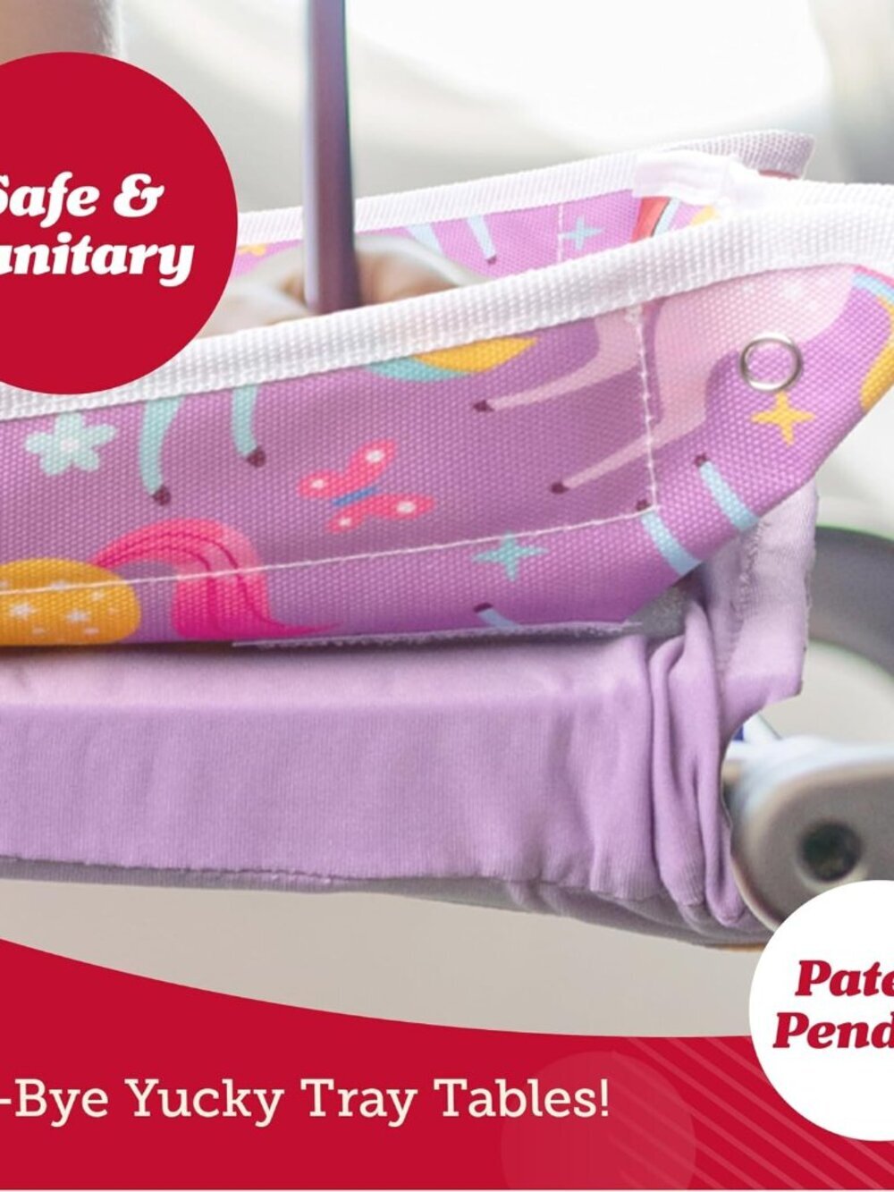 Airplane Tray Table Cover - Organize Kids Travel Essentials - Pockets for Airpla - Picture 4 of 8